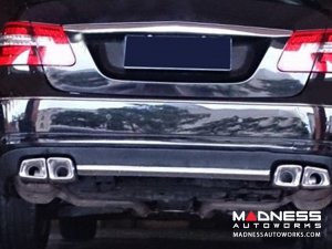 Mercedes-Benz E-Class W212 Silver Strip Rear Diffuser - PU Material